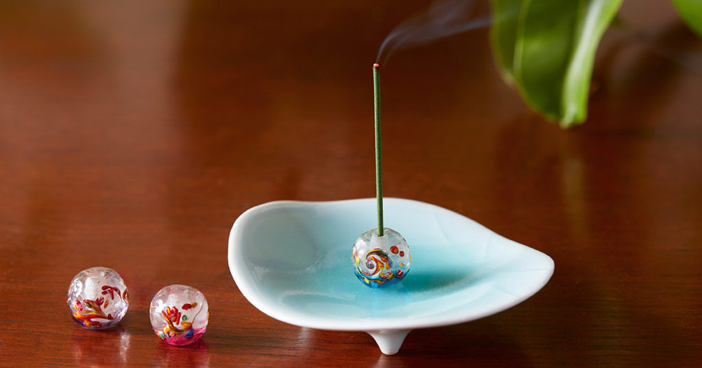 和泉蜻蛉玉 千の時 お香立て - 山月工房 - 大阪プロダクトエコシステム